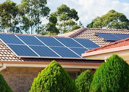 Solar Panels on Roof of Home